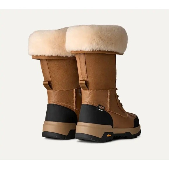 NWT UGG AUSTRALIA Women's Size 8 BANDON MARSH Chestnut Leather and Suede Boots - Picture 5 of 16